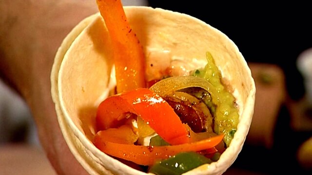 Fajita z krewetkami